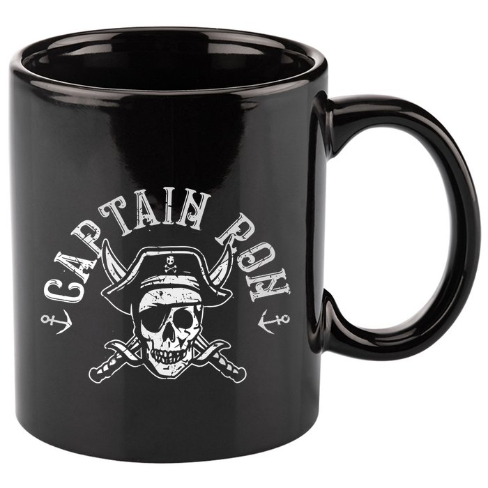 Funny Captain Ron Pirate Gift Design Joke Idea 11oz C Handle Ceramic Mug
