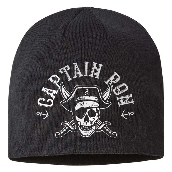 Funny Captain Ron Pirate Gift Design Joke Idea Sustainable Beanie