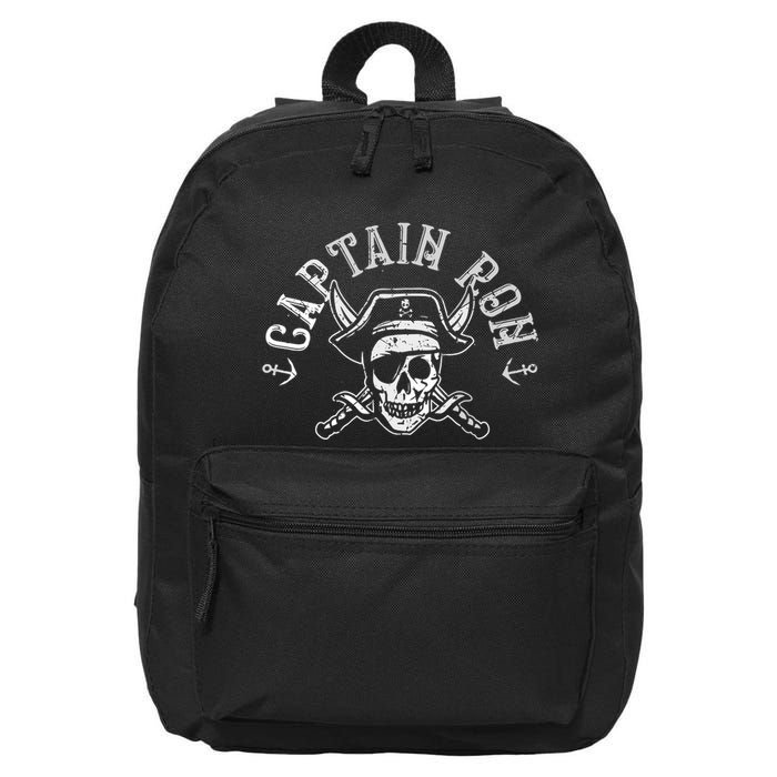 Funny Captain Ron Pirate Gift Design Joke Idea 16 in Basic Backpack