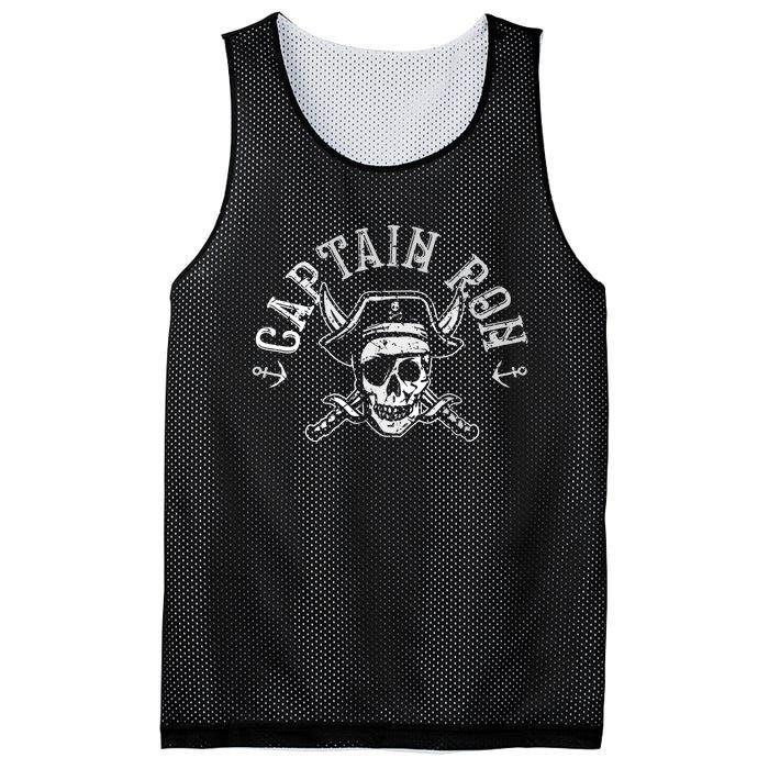 Funny Captain Ron Pirate Gift Design Joke Idea Mesh Reversible Basketball Jersey Tank