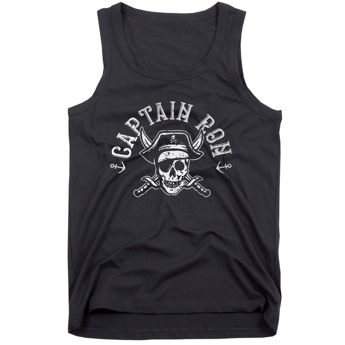 Funny Captain Ron Pirate Gift Design Joke Idea Tank Top