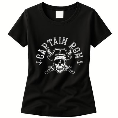 Funny Captain Ron Pirate Gift Design Joke Idea Womens T-Shirt