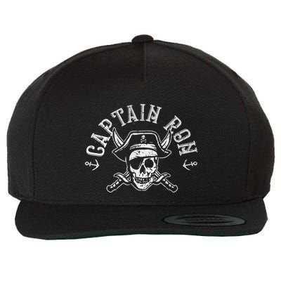 Funny Captain Ron Pirate Gift Design Joke Idea Wool Snapback Cap
