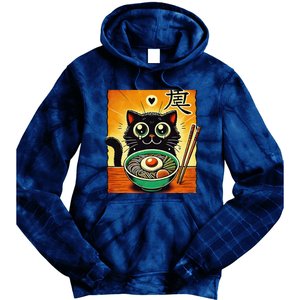 Funny Cat Ramen Graphicjapanese Kawaii Anime Cat Tie Dye Hoodie