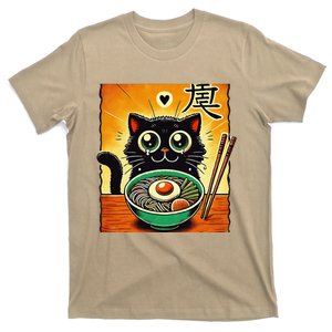 Funny Cat Ramen Graphicjapanese Kawaii Anime Cat T-Shirt