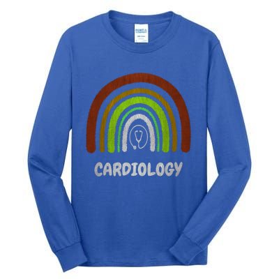 Funny Cardiology Rainbow Cardiologist Heart Surgeon Cute Gift Tall Long Sleeve T-Shirt