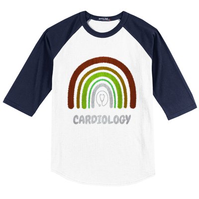 Funny Cardiology Rainbow Cardiologist Heart Surgeon Cute Gift Baseball Sleeve Shirt