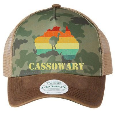 Funny Cassowary Retro Cassowary Legacy Tie Dye Trucker Hat