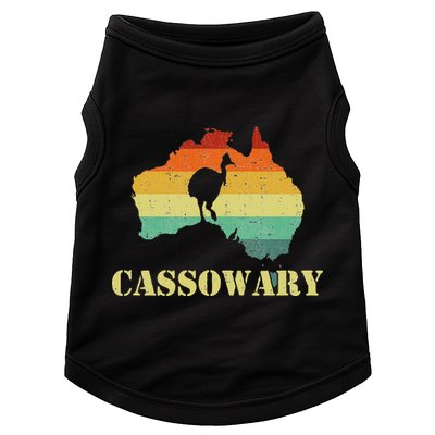 Funny Cassowary Retro Cassowary Doggie Tank