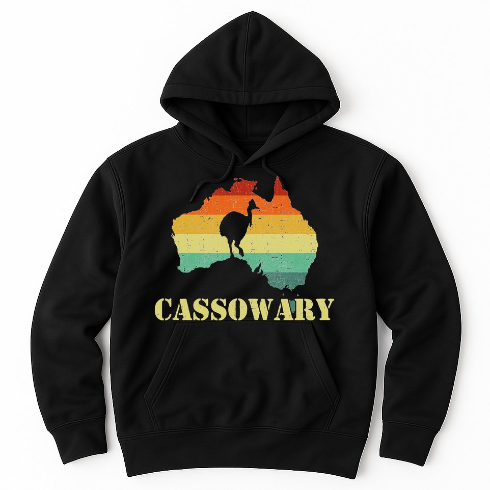 Funny Cassowary Retro Cassowary Hoodie
