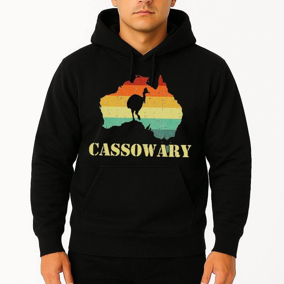 Funny Cassowary Retro Cassowary Hoodie