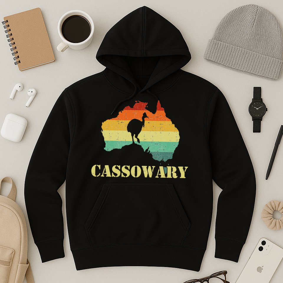 Funny Cassowary Retro Cassowary Hoodie