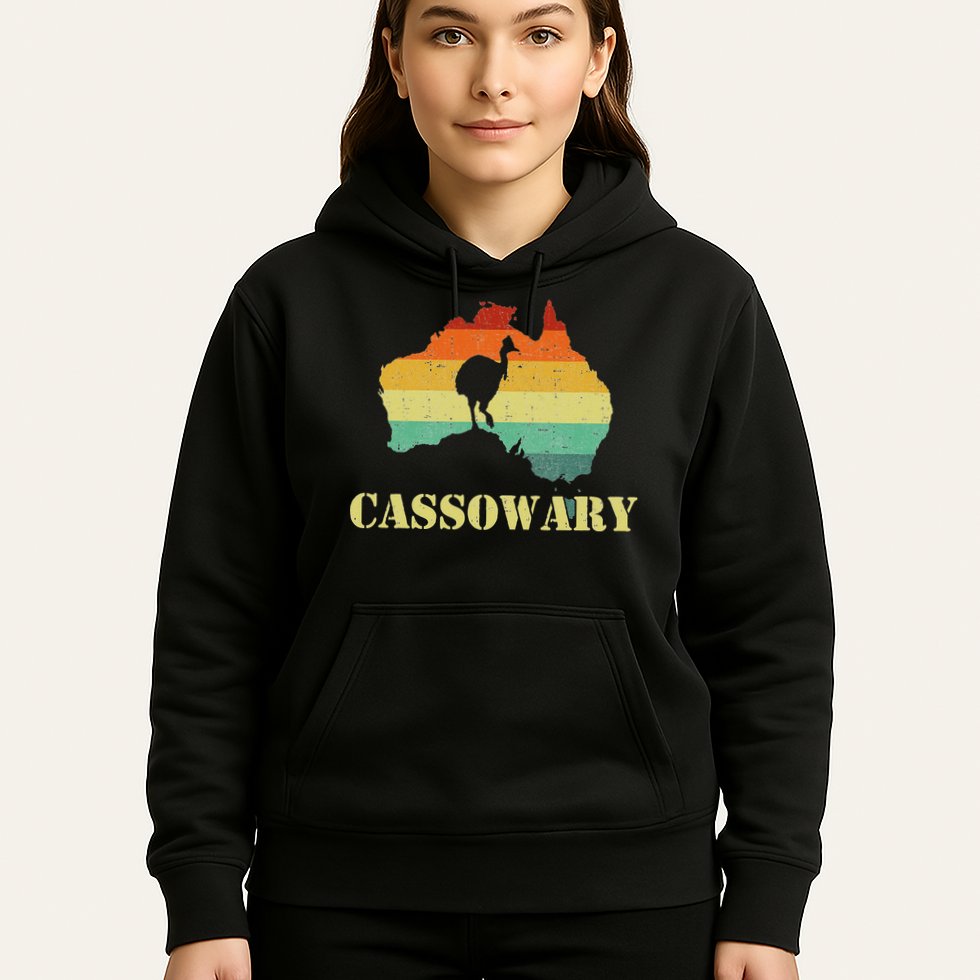 Funny Cassowary Retro Cassowary Hoodie