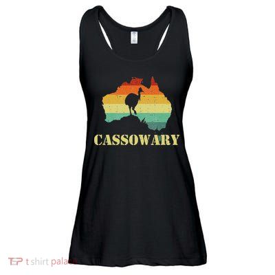 Funny Cassowary Retro Cassowary Ladies Essential Flowy Tank