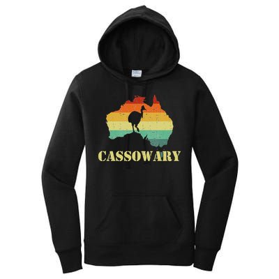 Funny Cassowary Retro Cassowary Women's Pullover Hoodie