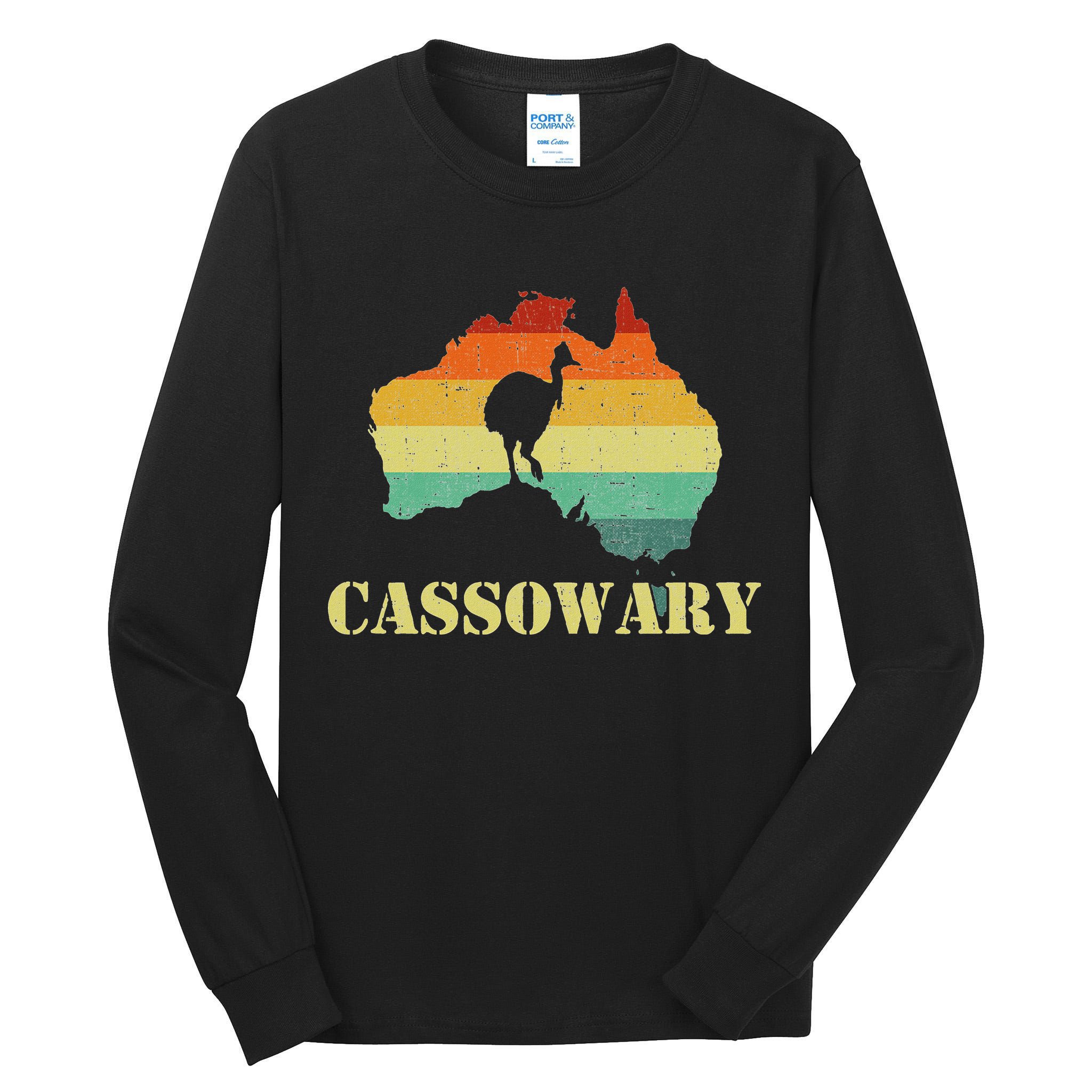 Funny Cassowary Retro Cassowary Tall Long Sleeve T-Shirt