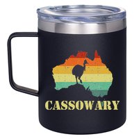 Funny Cassowary Retro Cassowary 12oz Stainless Steel Coffee Mug