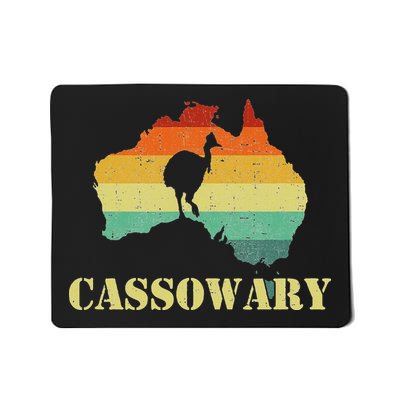 Funny Cassowary Retro Cassowary Mousepad