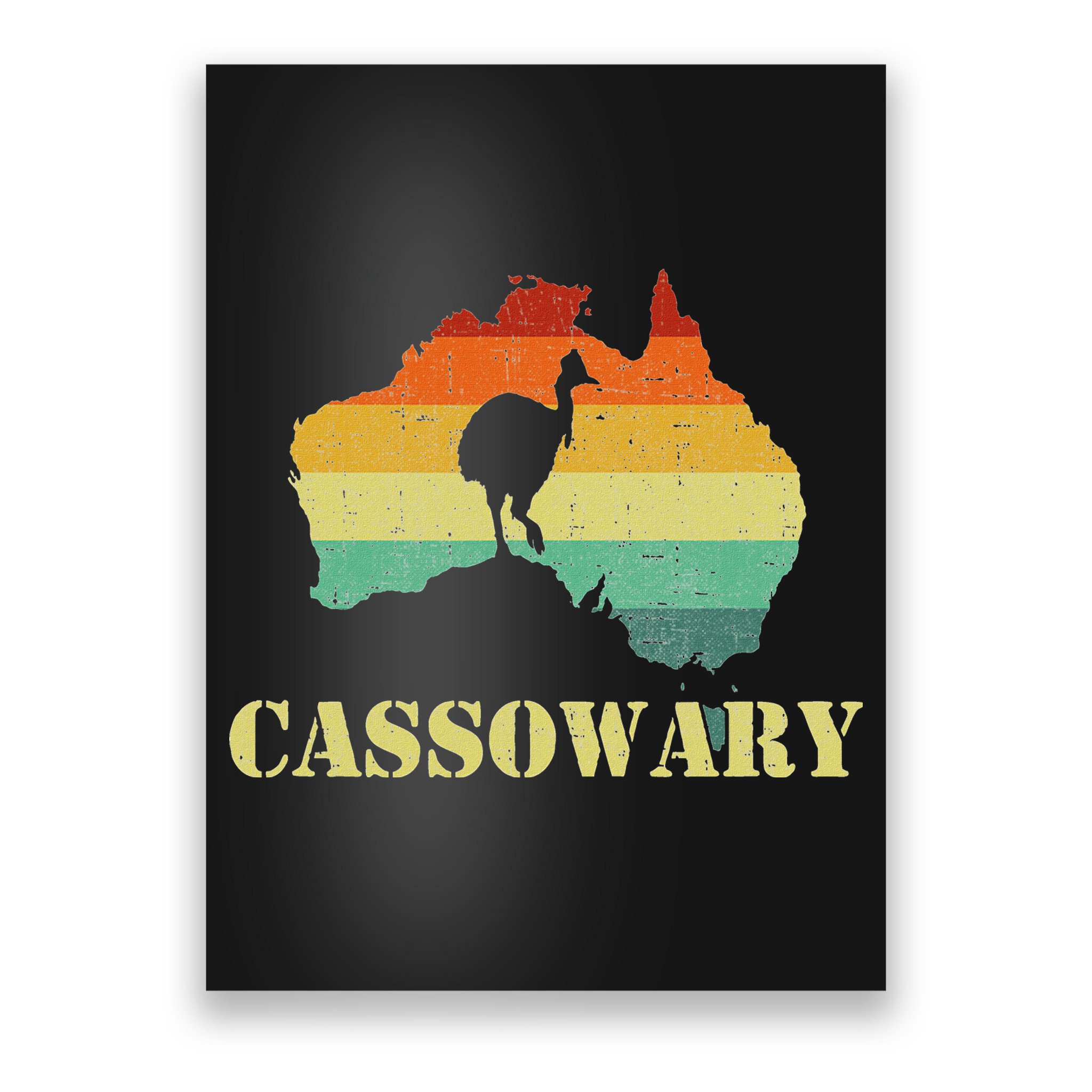 Funny Cassowary Retro Cassowary Poster