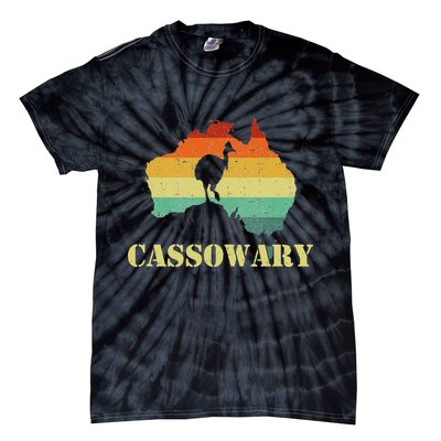 Funny Cassowary Retro Cassowary Tie-Dye T-Shirt