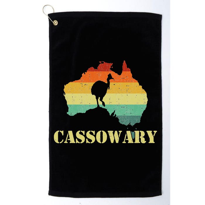 Funny Cassowary Retro Cassowary Golf Towel