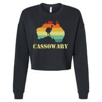 Funny Cassowary Retro Cassowary Cropped Pullover Crew