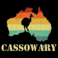 Funny Cassowary Retro Cassowary Cropped Pullover Crew