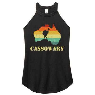 Funny Cassowary Retro Cassowary Women's Perfect Tri Rocker Tank