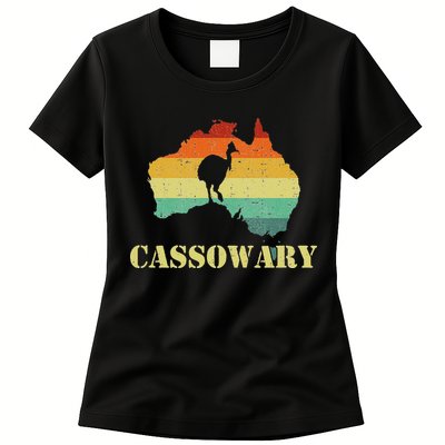 Funny Cassowary Retro Cassowary Womens T-Shirt