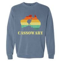 Funny Cassowary Retro Cassowary Garment-Dyed Sweatshirt