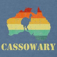 Funny Cassowary Retro Cassowary Garment-Dyed Sweatshirt