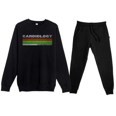 Funny Cardiology Rainbow Cardiologist Heart Surgeon Great Gift Premium Crewneck Sweatsuit Set