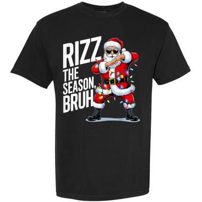 Funny Christmas Riz Zmas Santa Xmas Rizz The Season Bruh Garment-Dyed Heavyweight T-Shirt