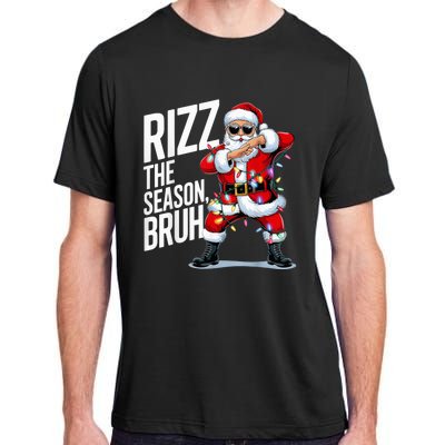 Funny Christmas Riz Zmas Santa Xmas Rizz The Season Bruh Adult ChromaSoft Performance T-Shirt