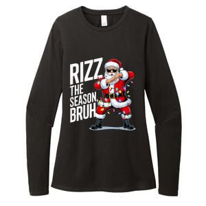 Funny Christmas Riz Zmas Santa Xmas Rizz The Season Bruh Womens CVC Long Sleeve Shirt