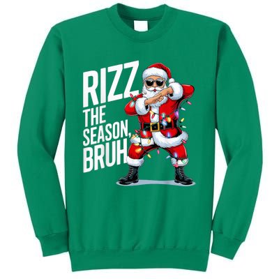 Funny Christmas Riz Zmas Santa Xmas Rizz The Season Bruh Sweatshirt