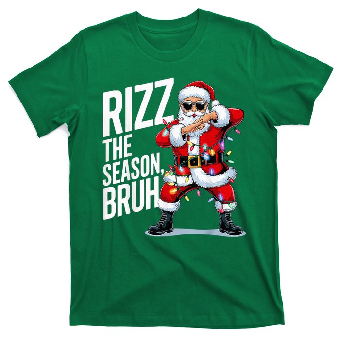 Funny Christmas Riz Zmas Santa Xmas Rizz The Season Bruh T-Shirt