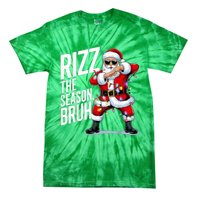 Funny Christmas Riz Zmas Santa Xmas Rizz The Season Bruh Tie-Dye T-Shirt