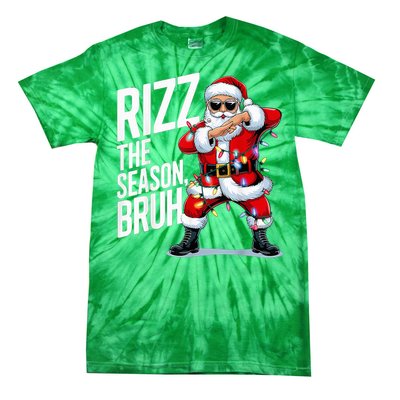 Funny Christmas Riz Zmas Santa Xmas Rizz The Season Bruh Tie-Dye T-Shirt