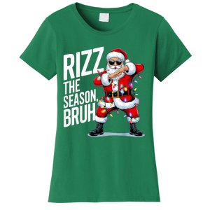 Funny Christmas Riz Zmas Santa Xmas Rizz The Season Bruh Women's T-Shirt