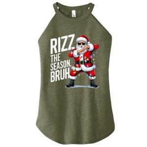 Funny Christmas Riz Zmas Santa Xmas Rizz The Season Bruh Women's Perfect Tri Rocker Tank