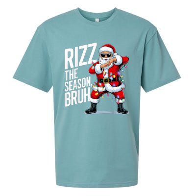 Funny Christmas Riz Zmas Santa Xmas Rizz The Season Bruh Sueded Cloud Jersey T-Shirt