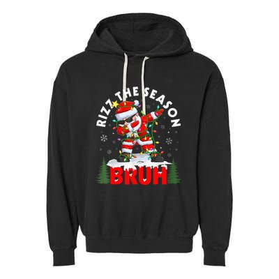 Funny Christmas Rizz Mas Santa Xmas Rizz The Season Bruh Garment-Dyed Fleece Hoodie