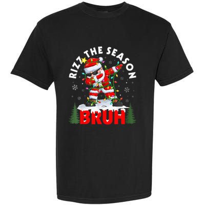 Funny Christmas Rizz Mas Santa Xmas Rizz The Season Bruh Garment-Dyed Heavyweight T-Shirt