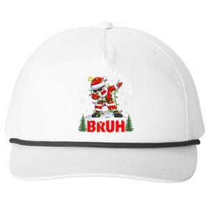 Funny Christmas Rizz Mas Santa Xmas Rizz The Season Bruh Snapback Five-Panel Rope Hat