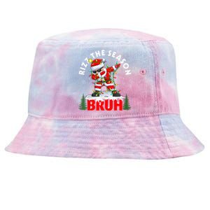 Funny Christmas Rizz Mas Santa Xmas Rizz The Season Bruh Tie-Dyed Bucket Hat