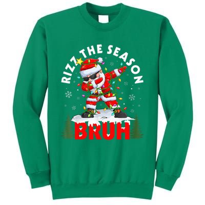 Funny Christmas Rizz Mas Santa Xmas Rizz The Season Bruh Sweatshirt