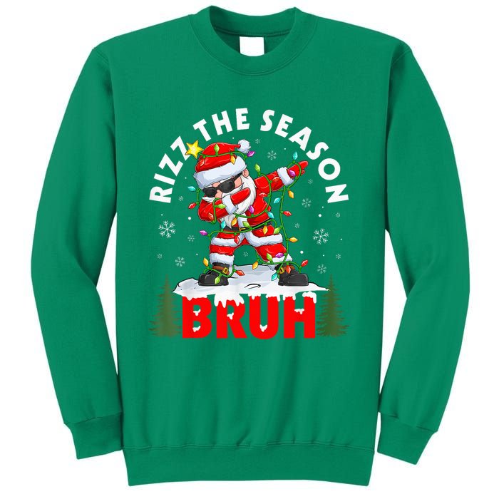 Funny Christmas Rizz Mas Santa Xmas Rizz The Season Bruh Sweatshirt