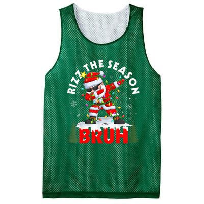 Funny Christmas Rizz Mas Santa Xmas Rizz The Season Bruh Mesh Reversible Basketball Jersey Tank