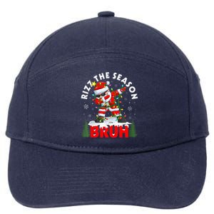 Funny Christmas Rizz Mas Santa Xmas Rizz The Season Bruh 7-Panel Snapback Hat